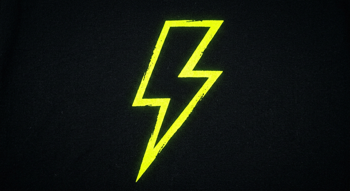 Neon lightning bolt